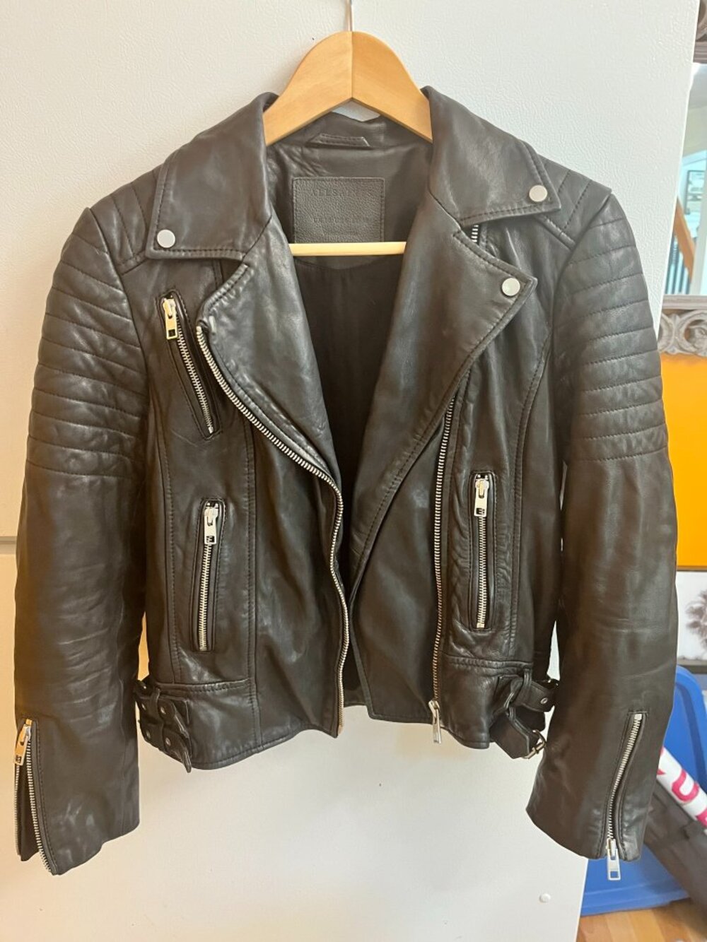 All Saints Papin Leather Biker Jacket